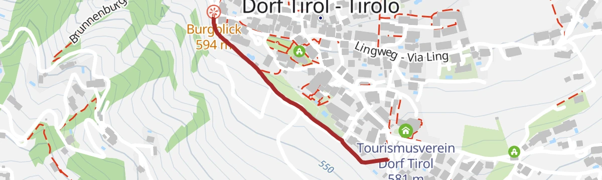 Route map: Passeggiata Falkner